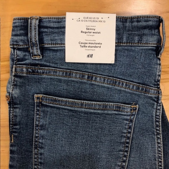 H&M // Skinny Regular Waist // Super Stretch // Full Length Jeans - Picture 1 of 4